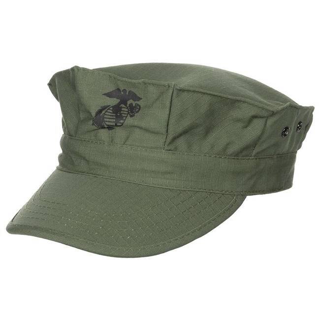 USMC Olive Drab Utility Cover – Marine Corps OD Green 8-Point Hat – USGI – USA
