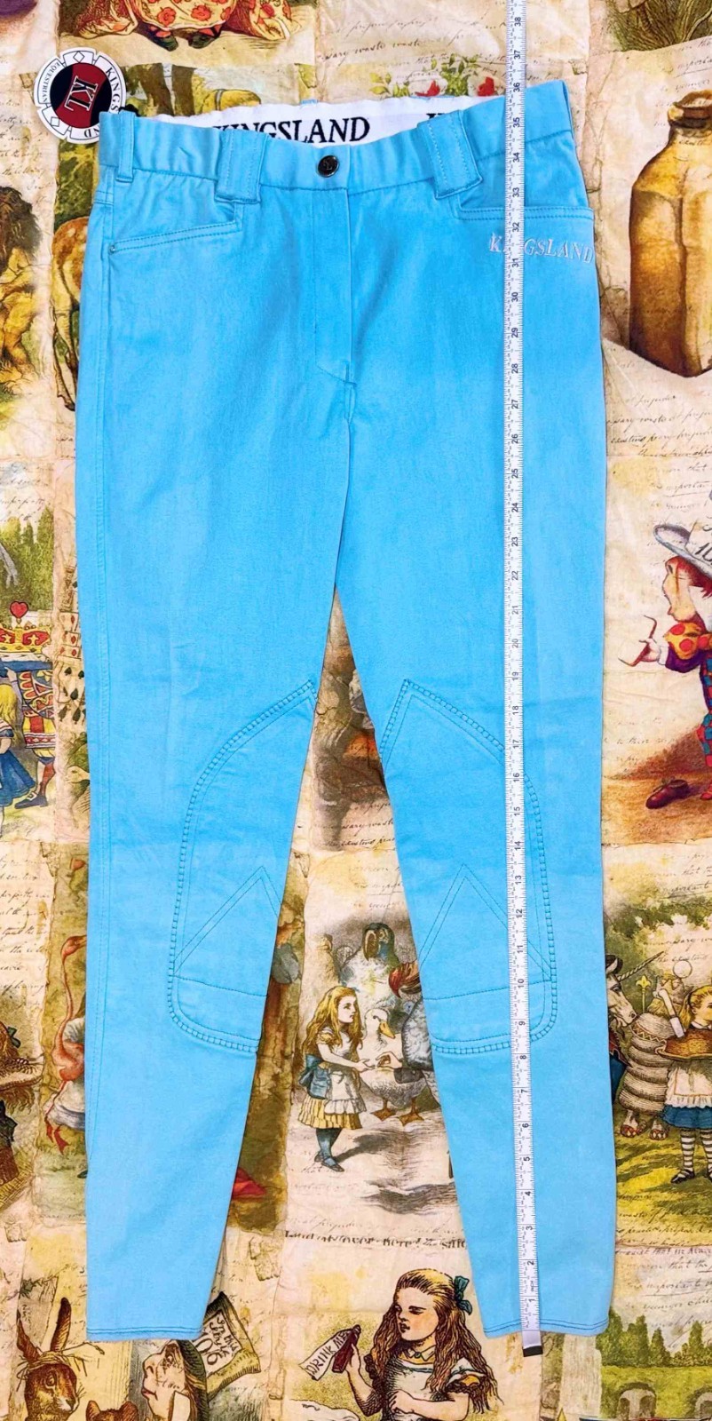 Kingsland Kelly Dip Dye Ocean Spray Bling Riding Breeches Size EU 34 US 24 NWT