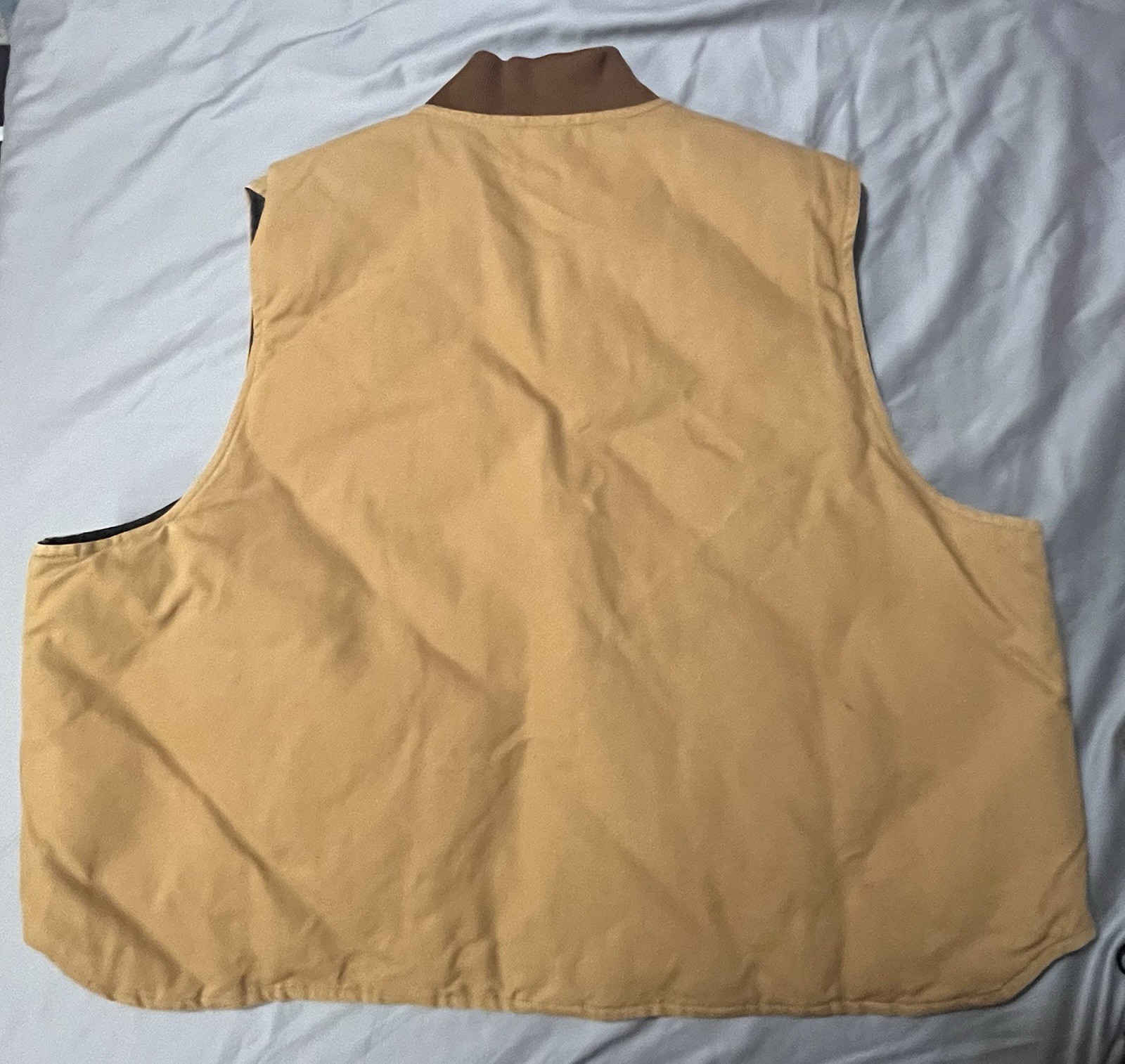 Carhartt Vest Firm Duck Work Quilted Size 5XL -Brown Vintage