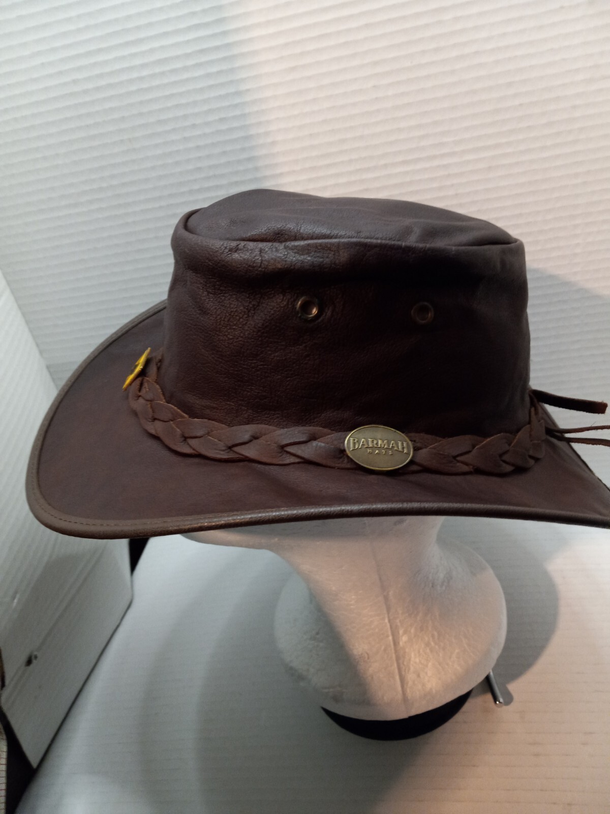 Barmah Aussie Sundowner Kangaroo Leather Waterproof Brown 12 1/2 in x 12 In Hat
