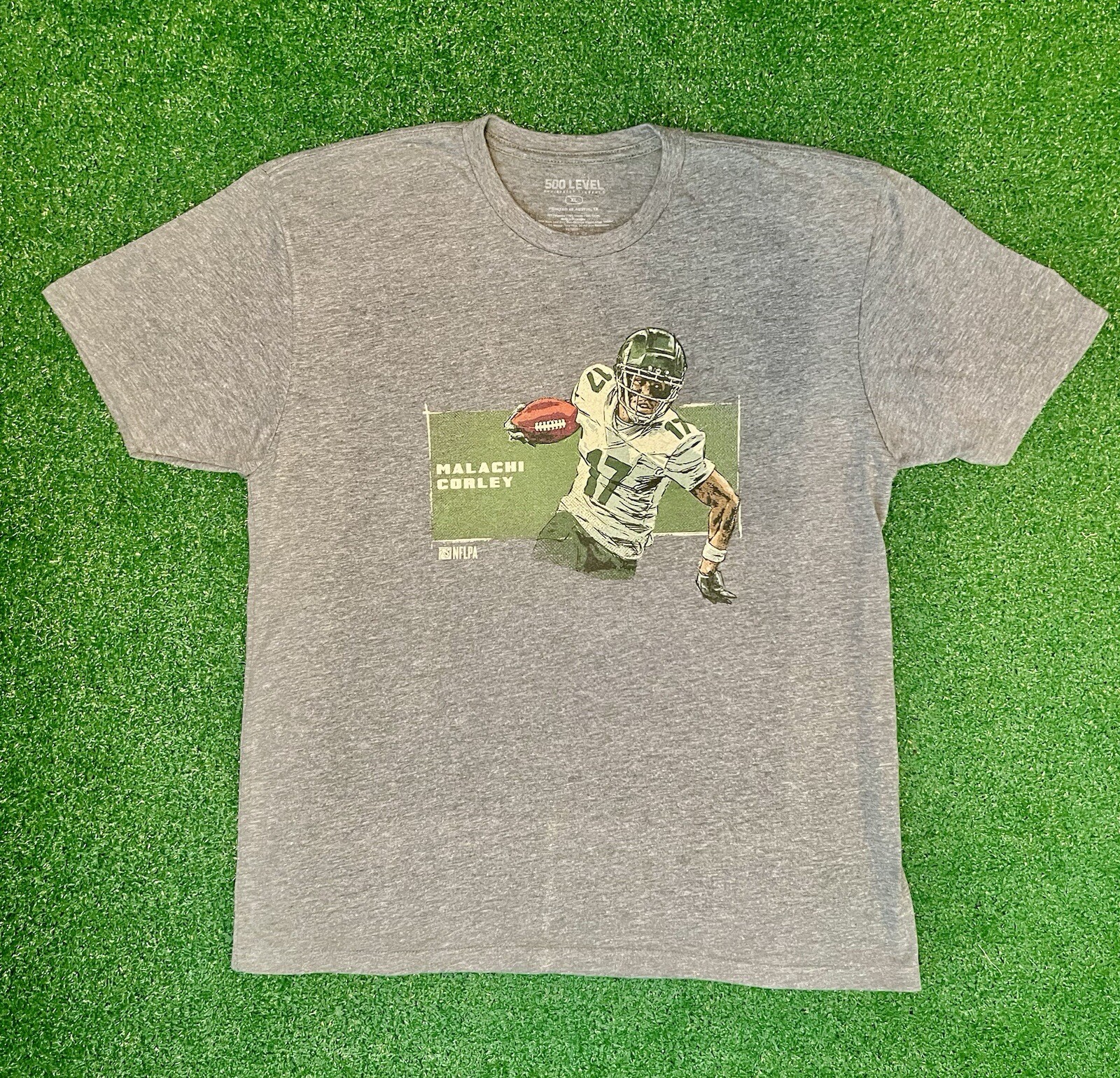 Malachi Corley Premium 500 LEVEL T-Shirt – Size XL New York Football
