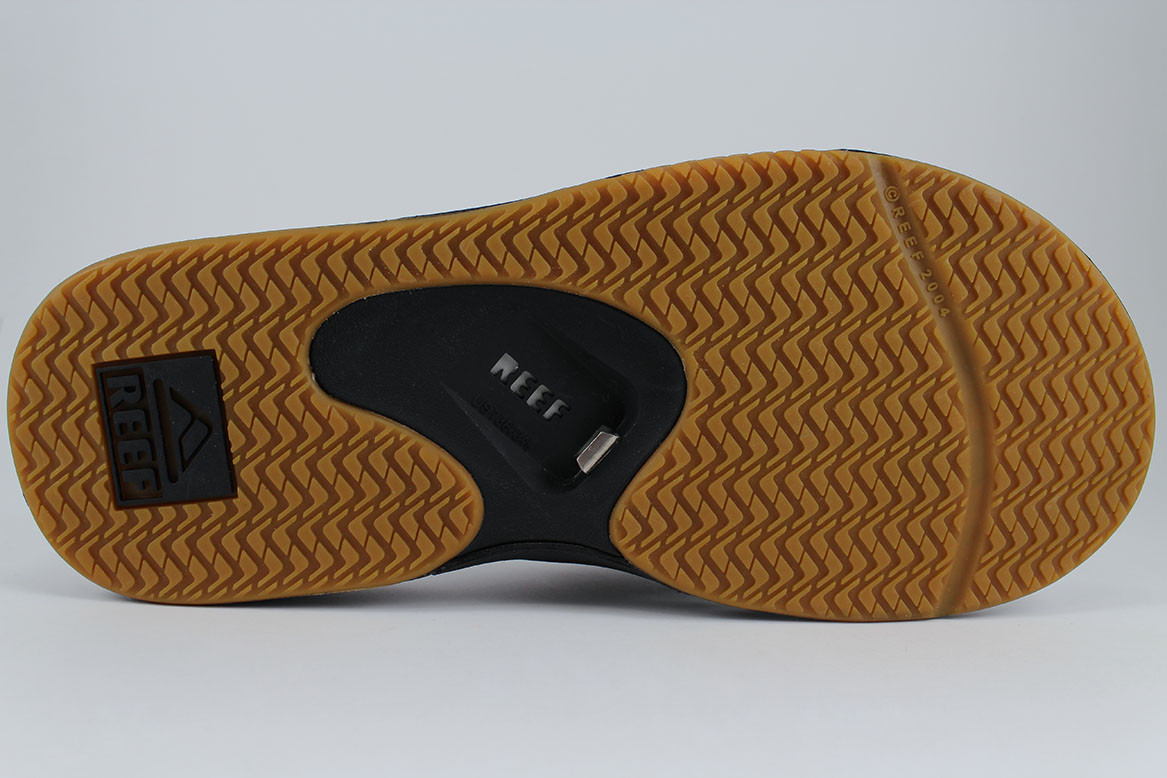 REEF FANNING BLACK/SILVER/GUM FLIP FLOPS THONG SANDALS BEACH MICK US MENS SIZES