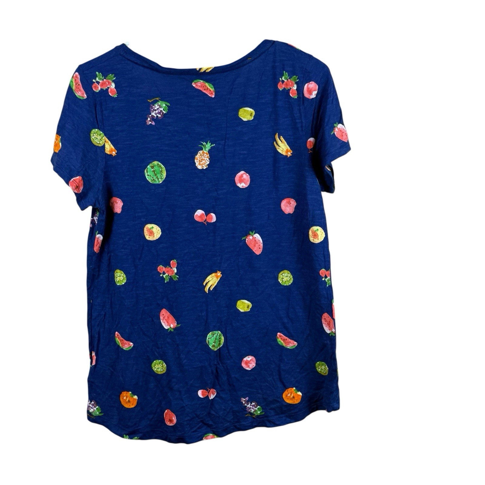 Postmark Anthropologie Blue Fruit Pocket Tee Tshirt Top Size Medium