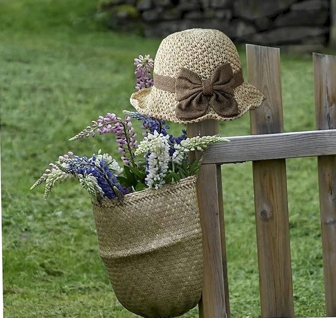Elegant French Style Sun Straw Hat With Ruffle Bowknot CREAM COLOR