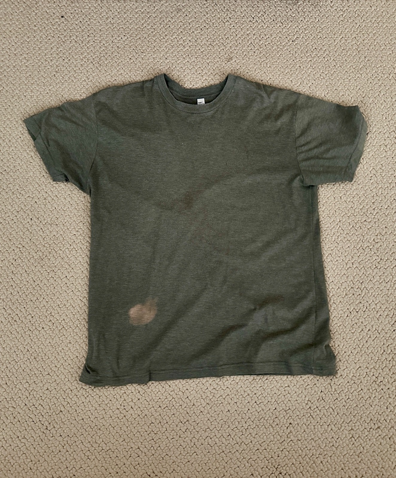 Los Angeles Apparel 50/50 Poly-Cotton Crew Neck T-Shirt Heather Lieutenant FF01