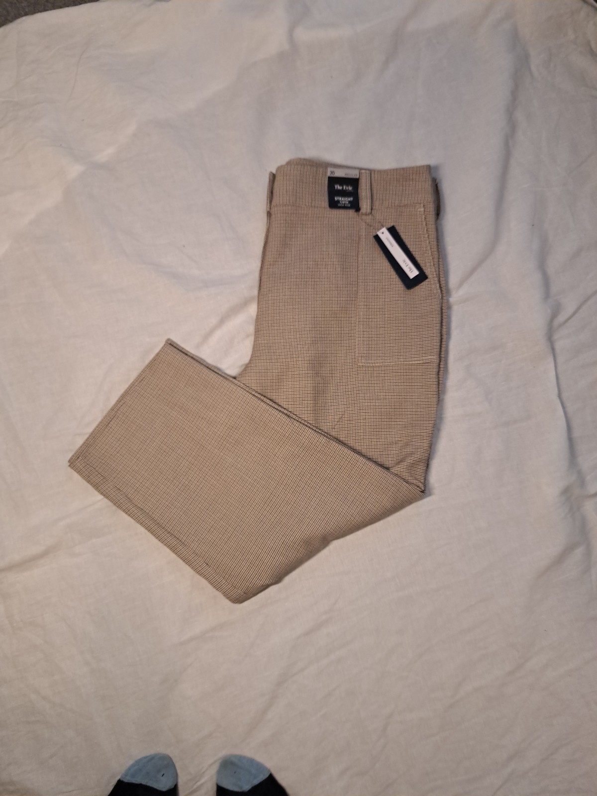 M&S Retro 40s 50’s style Straight High Rise 7/8 check Women’s Trousers UK 20
