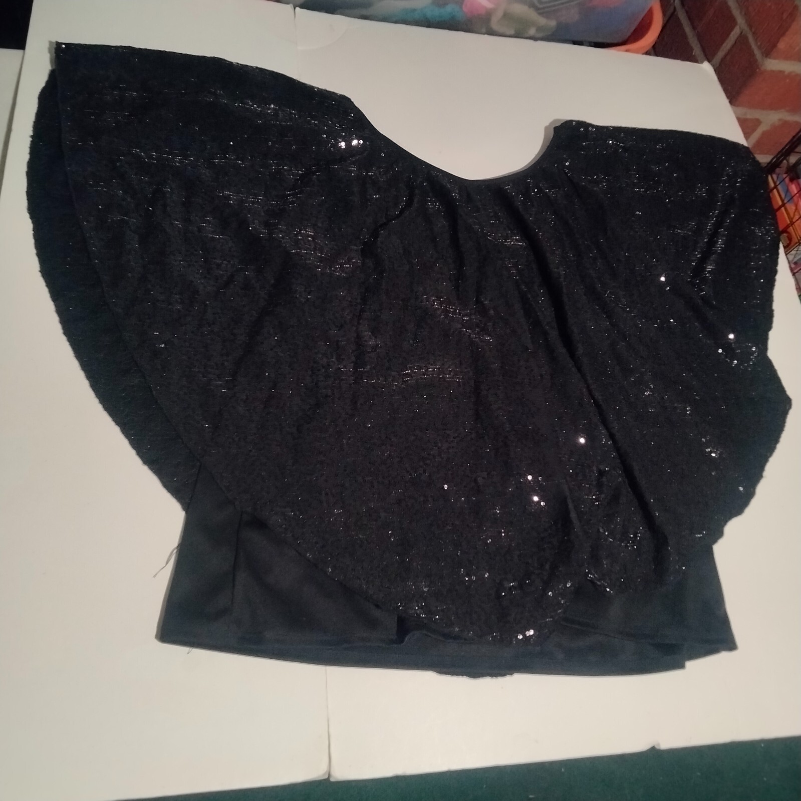 Cocomo Black embellished blouse with tank large 40 inches wide