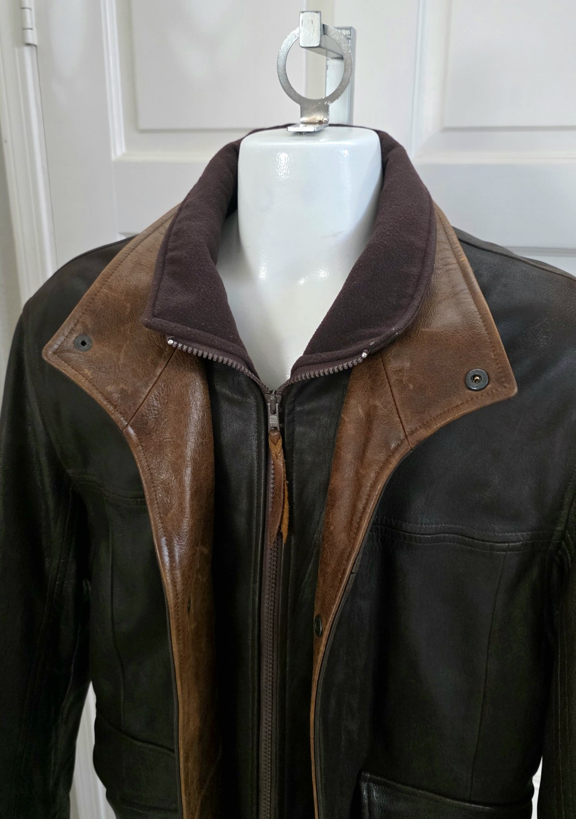 Lone Pine American Made Leather Jacket Aspen Pitkin Dry County Goods Mens sz 40