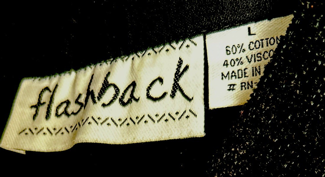 Flashback Jacket L Black Jacquard Chenille Embroidered Beaded Vintage Size Large