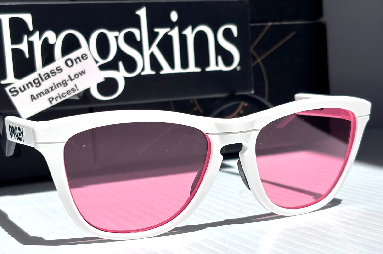 Oakley FROGSKINS HYBRID Matte White GALAXY HD Pink Lens Sunglass 9289-08