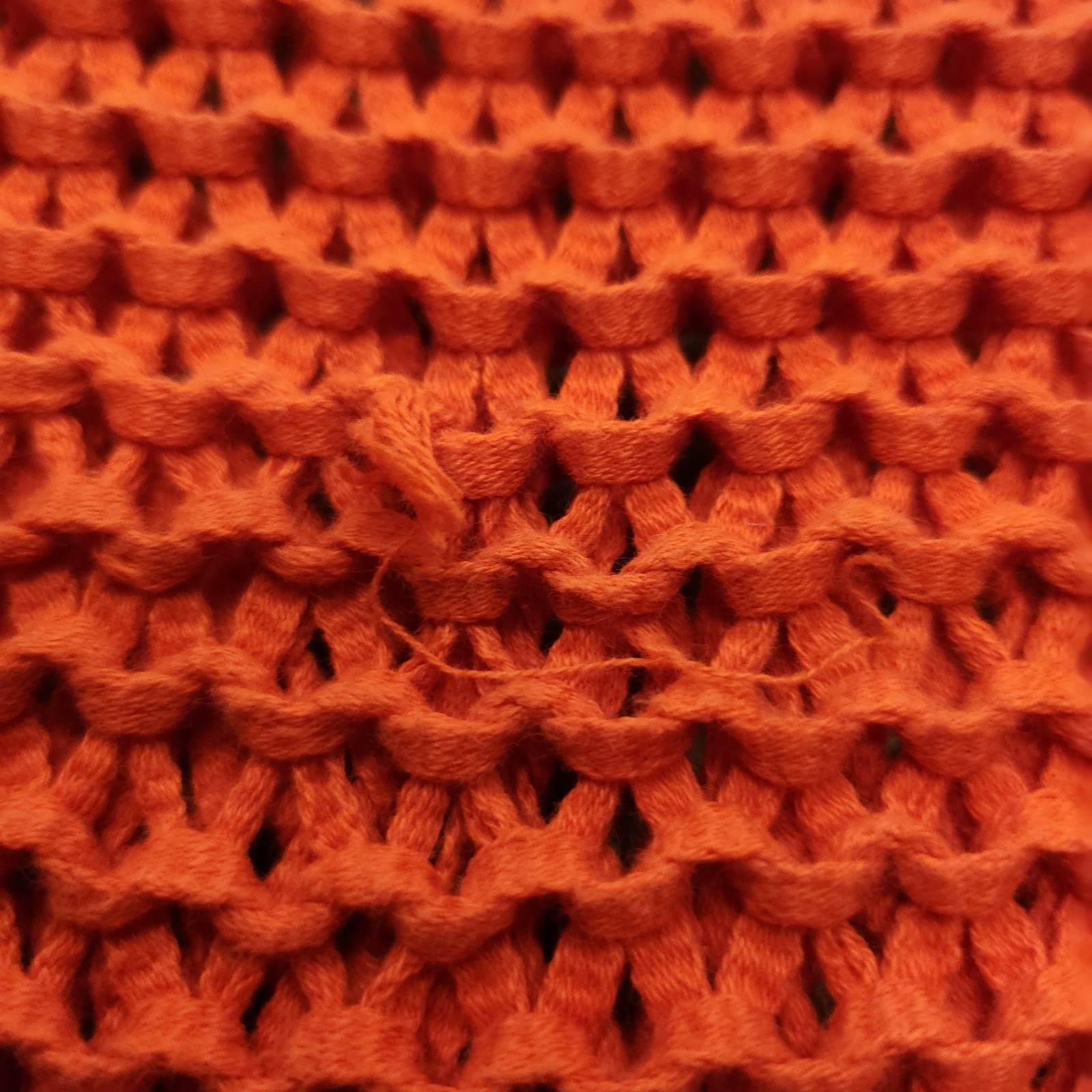 C Wonder Open Weave Knit Long Sleeve Sweater Orange Women’s XS