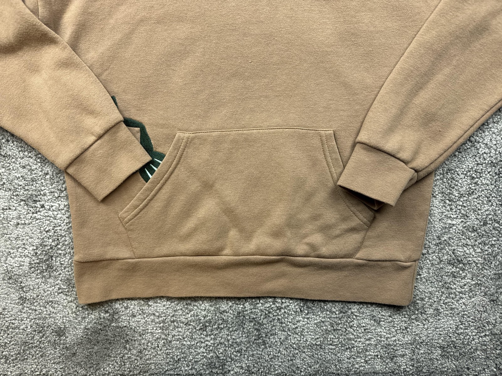 Star Wars Grogu Baby Yoda Hoodie Womens Small Tan Green Ears Her Universe