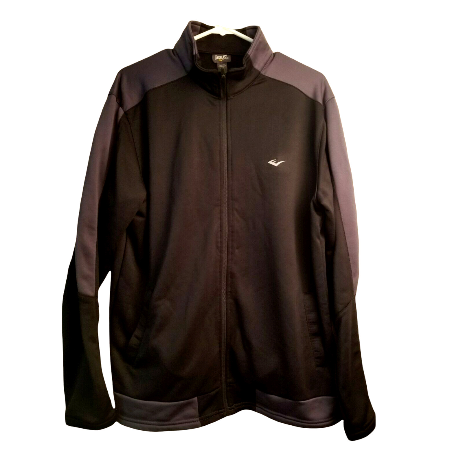 Everlast Jacket Sport Color Black, Gray full zip Men’s Size L, PIT TO PIT 24 IN