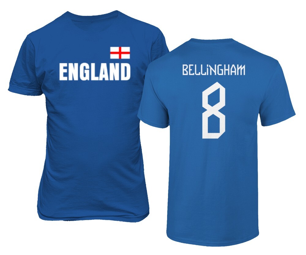 England Soccer #8 Jude Bellingham World Football Fans Adult and Youth T-Shirt