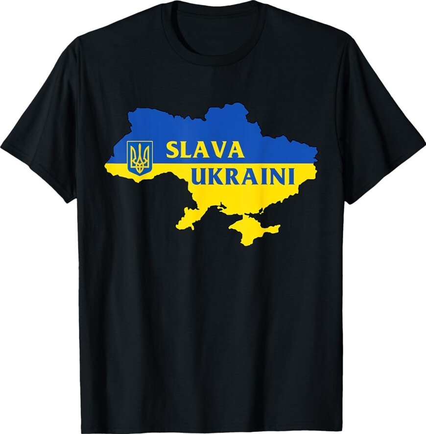 Slava Ukraini Glory To Ukraine Support Flag Unisex T-Shirt