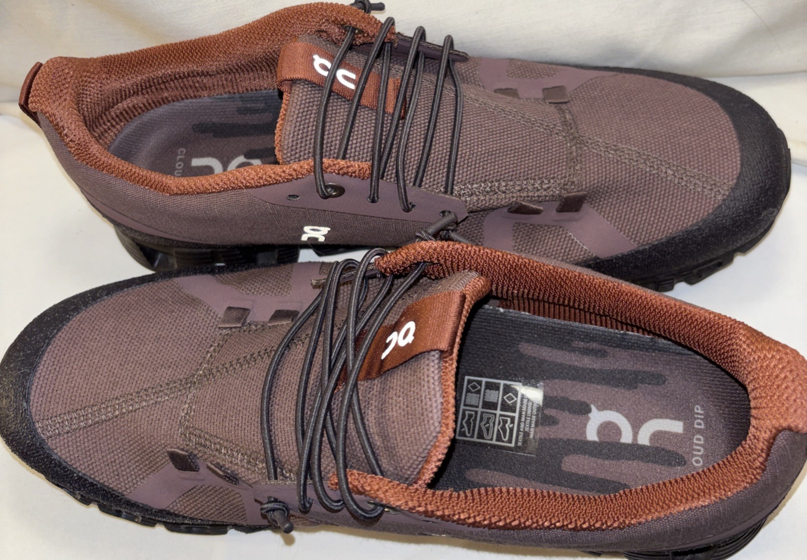 On Cloud Dip Running Shoe Sneaker Grape/Brown Pebble MonoChrome Women’s Sz 8.5W