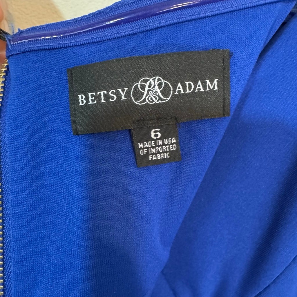 BETSY & ADAM NWT Blue Strapless Velvet Corset Sheath Mini Dress Size 6 MSRP $218