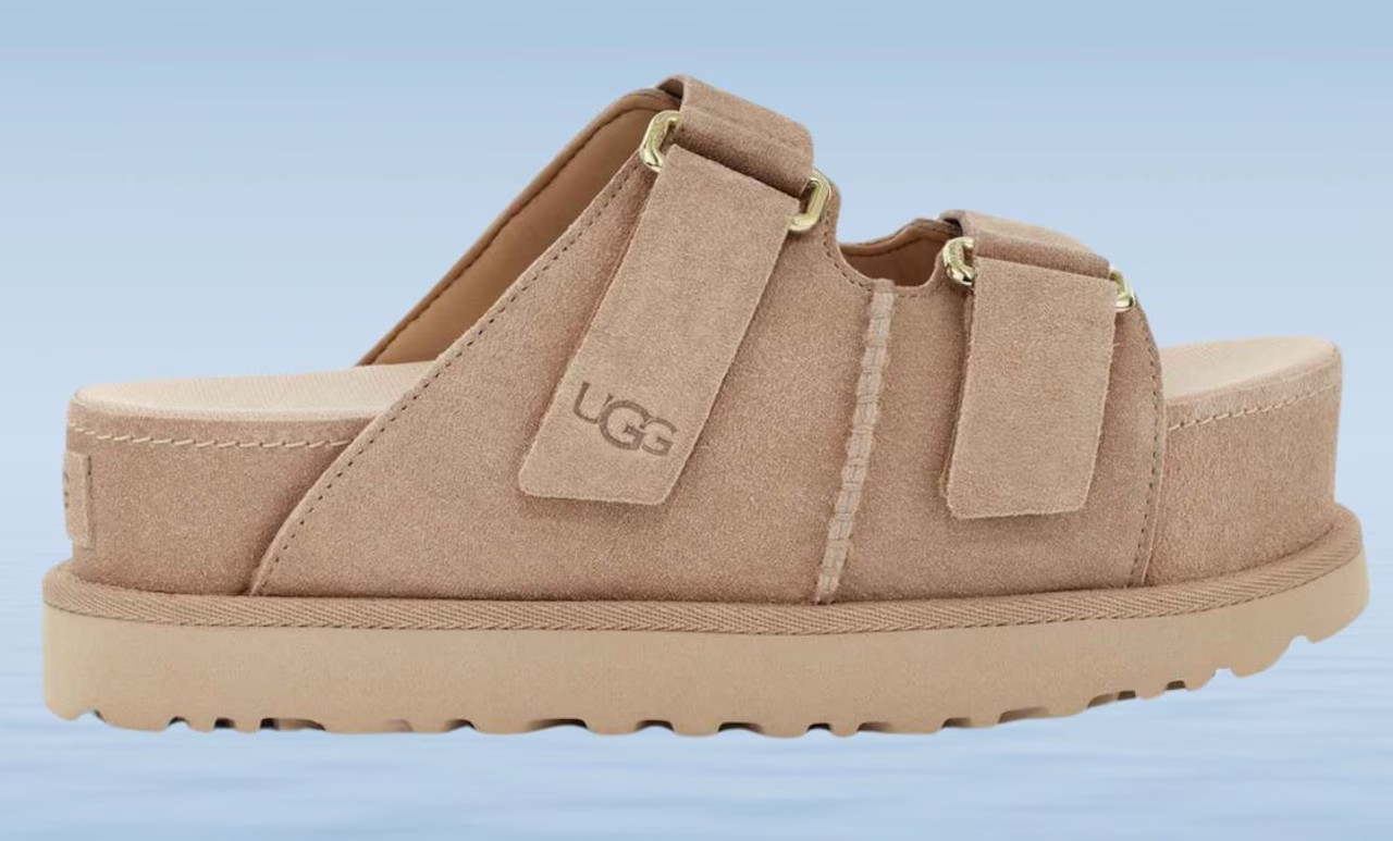 UGG 1155458 Women’s GOLDENSTAR HI Slide Adjustable Vamp Straps Suede Sandal New