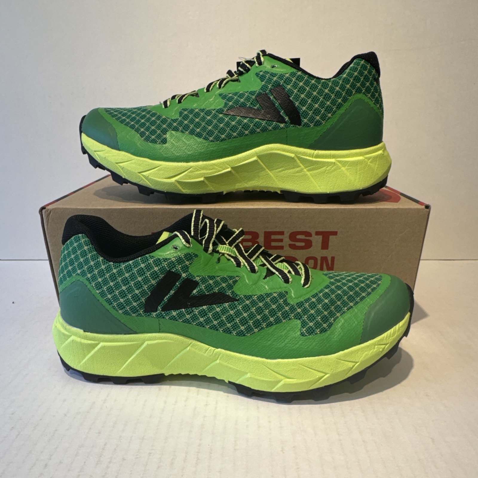VJ Ultra Green Yellow Black Lightweight made with Kevlar Low Top Sneaker Women