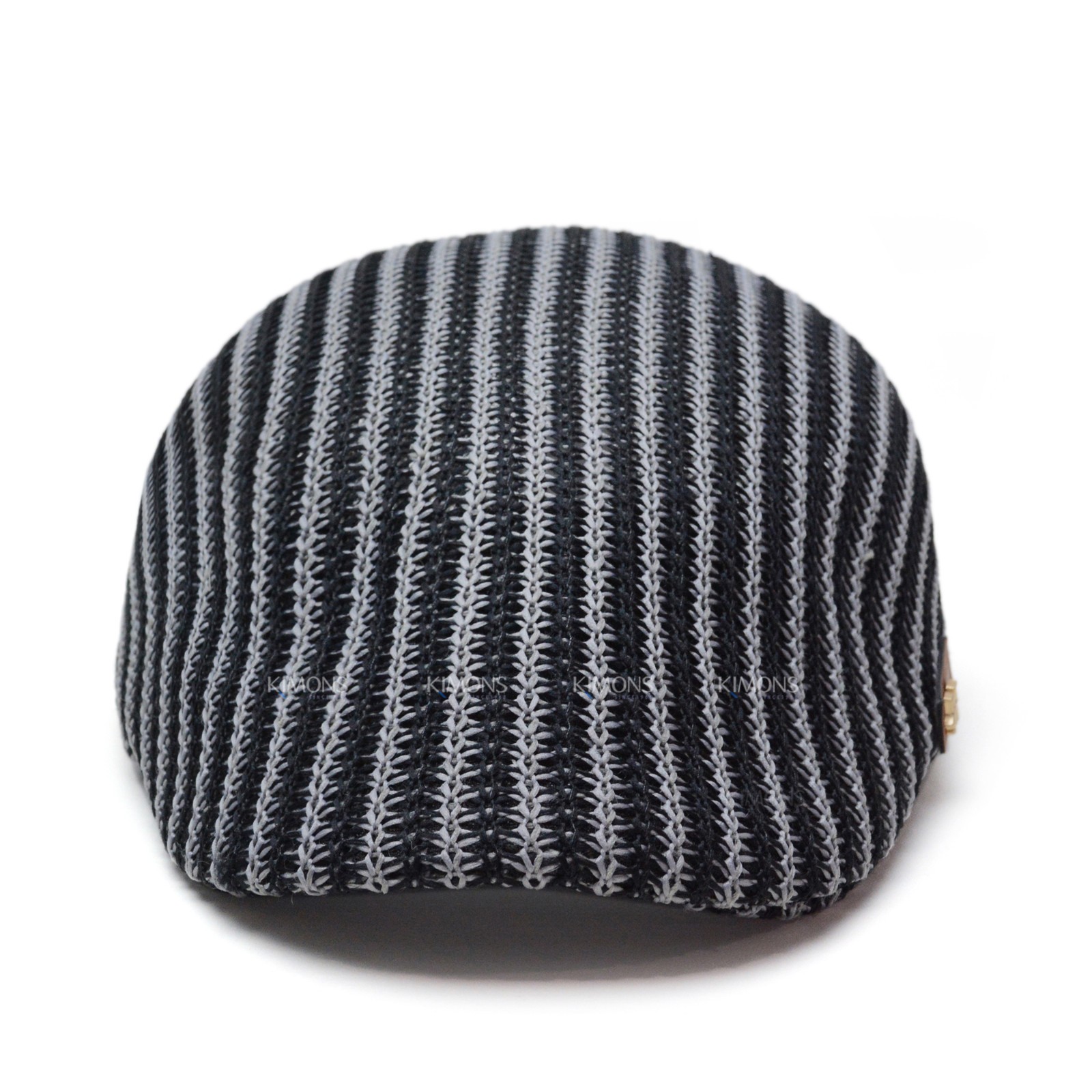 Classic Striped Mesh Ivy Hat Breathable Summer Newsboy Gatsby Cap Golf Driving