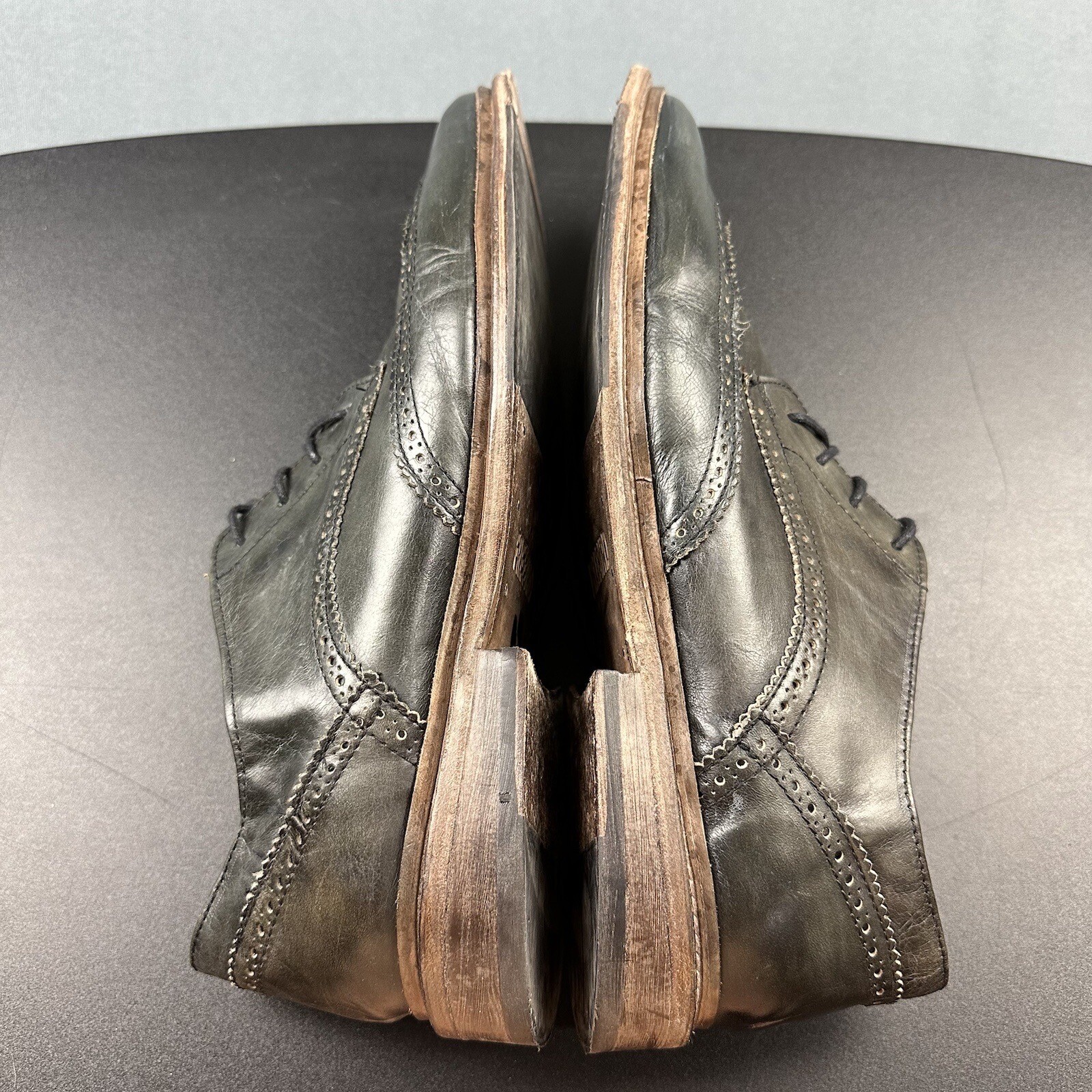 Freebird Kensington Oxford Wingtip Shoes Mens 12 Two Tone Distressed Leather*