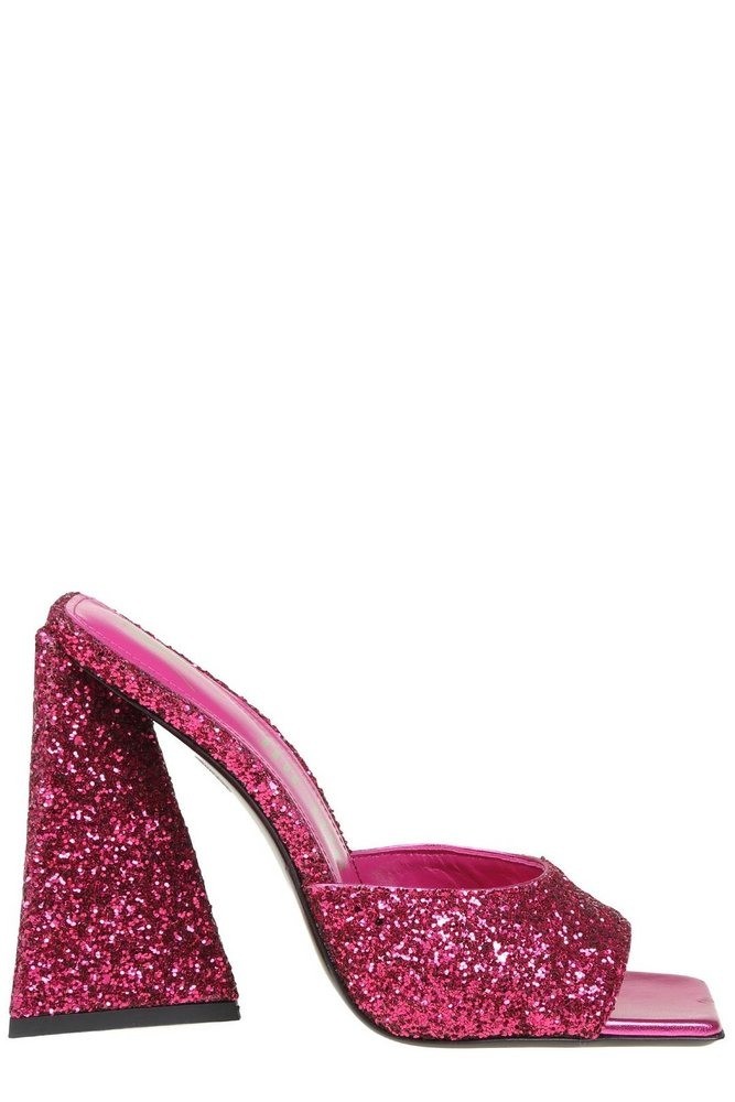 The Attico Ladies Pink Sequins Devon 115 mm Mule