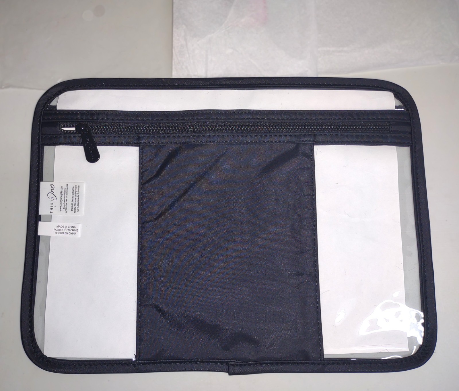 Thirty-One Clear Utility Pocket Insert (Black)