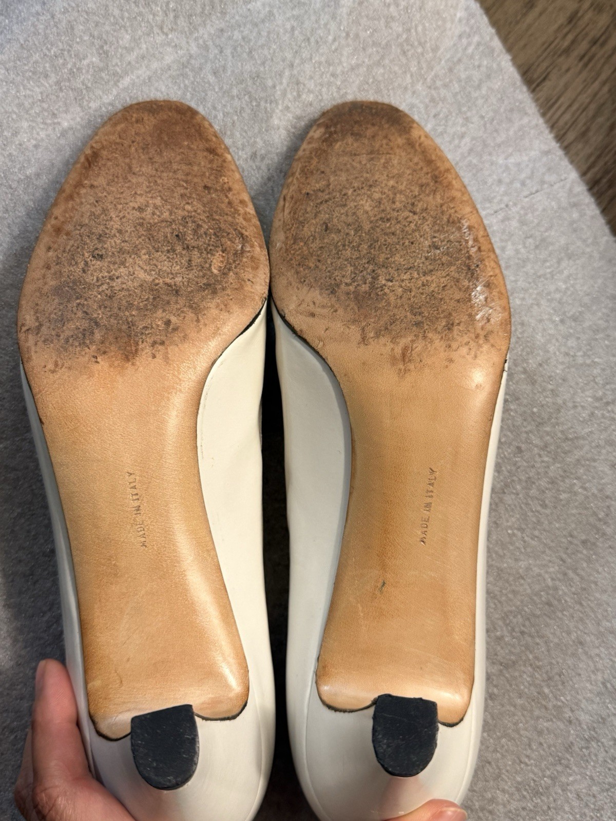White/Cream Ferragamo Heels