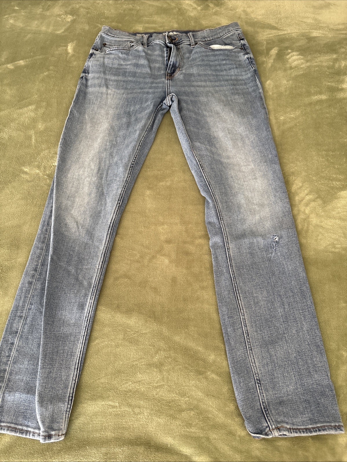 Men’s Good Fellow Slim 34/34 Flex Stretch Straight Leg Jeans Stone Washed