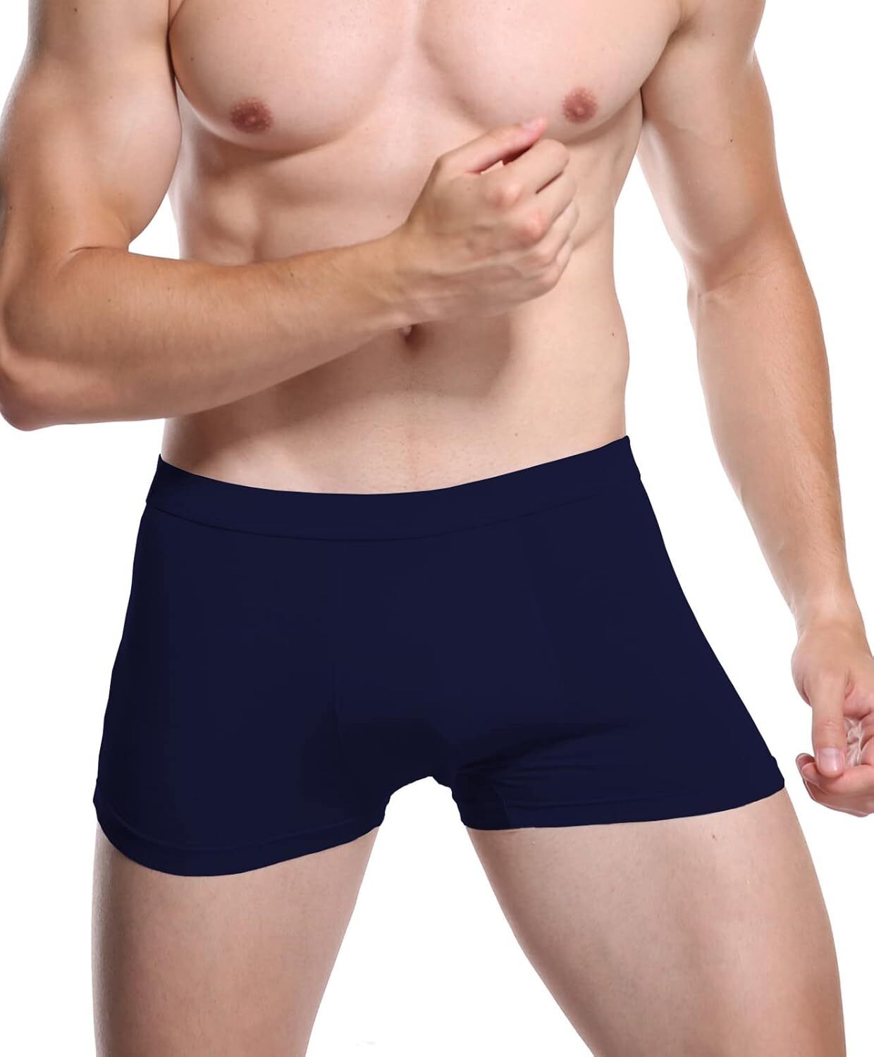 Men’s Underwear Soft Bamboo Viscose Boxer Briefs Stretch Trunks Pack