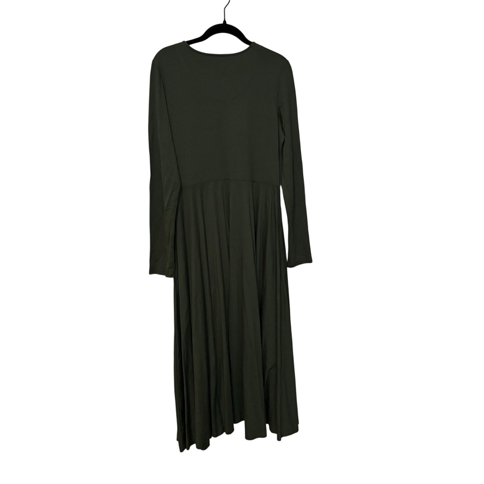 Peruvian Connection Green Long Sleeve Midi Dress Size Small