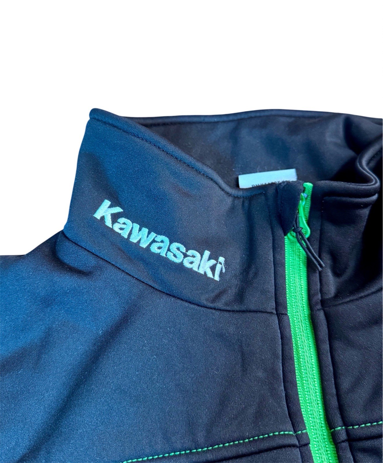 Official Kawasaki Racing Team Softshell Jacket M Flawless W/ Sponsor Patch 23×29