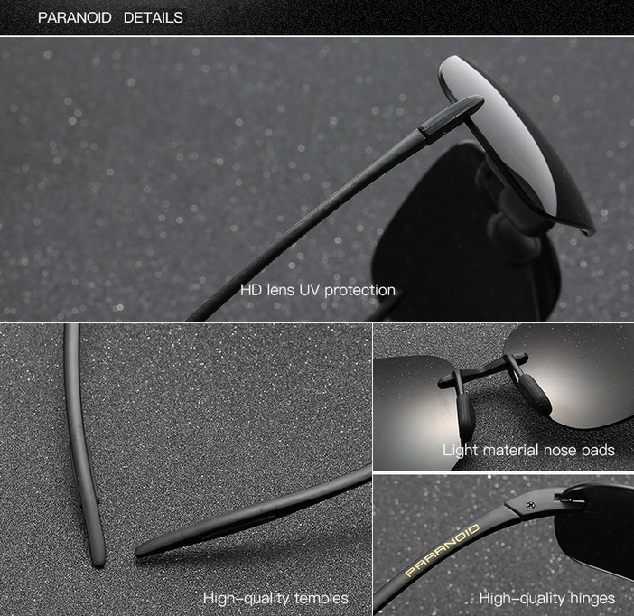 Lightweight Rimless Sport Sunglasses Men Women Driving Riding Glasses UV400