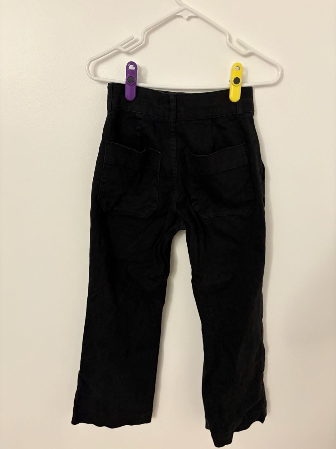 Everlane The Organic Cotton Cropped Wide-Leg Pant in Black