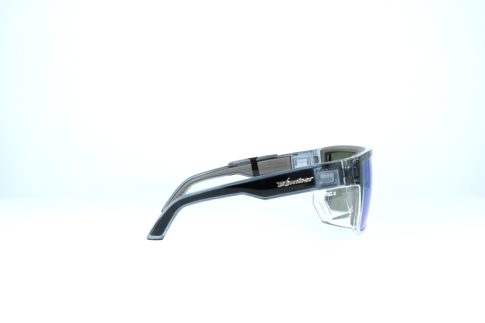 Bomber Buzz Bomb Safety Glasses Black Bz104-gm Mirror Sunglasses 145-0-157