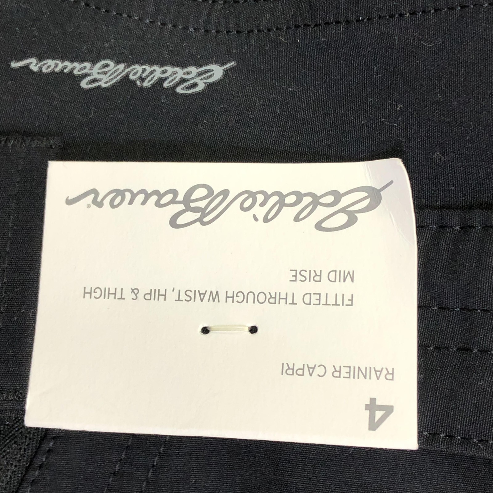 Eddie Bauer Pants Womens 4 Black WR Rainier Capri Water Resistant Hiking UPF 50
