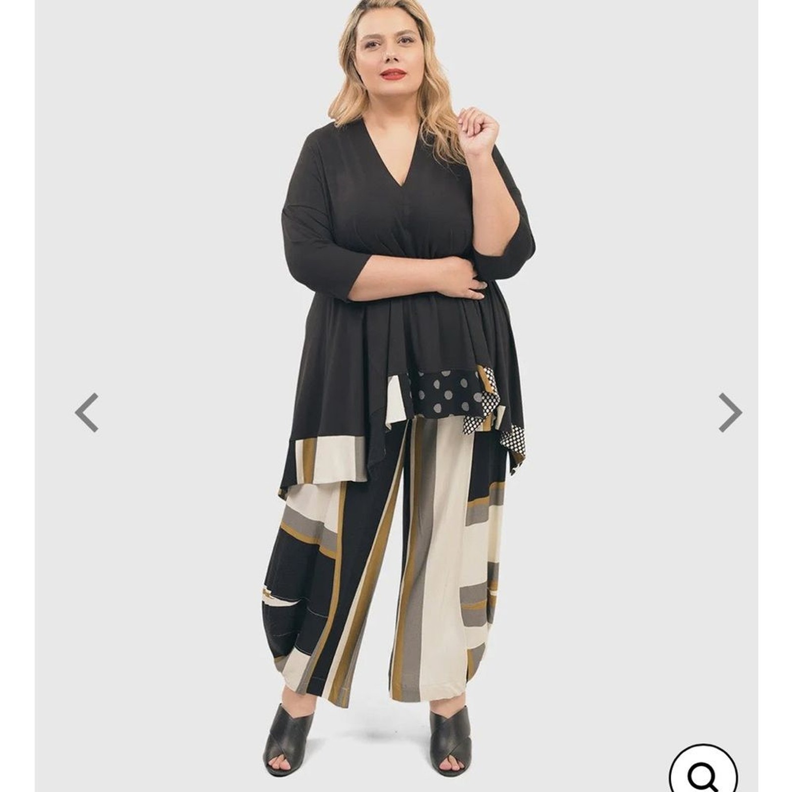New Alembika Marla Punto Wide Leg Architectural Hem Pants Art To Wear Size 2X