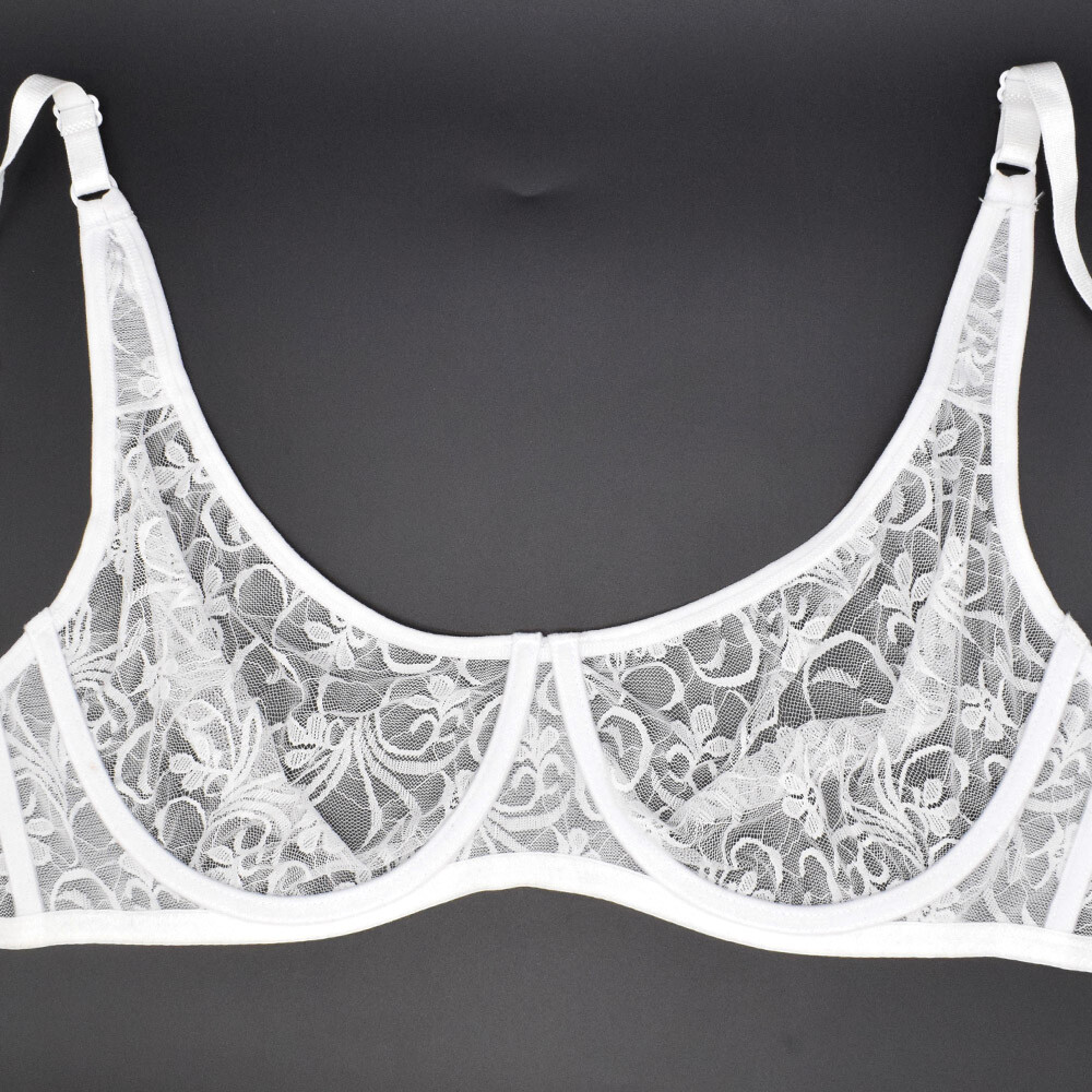 Comfy Bra Ultra Sheer Womens Bras See Through Brassiere Lace Sexy Lingerie BHS