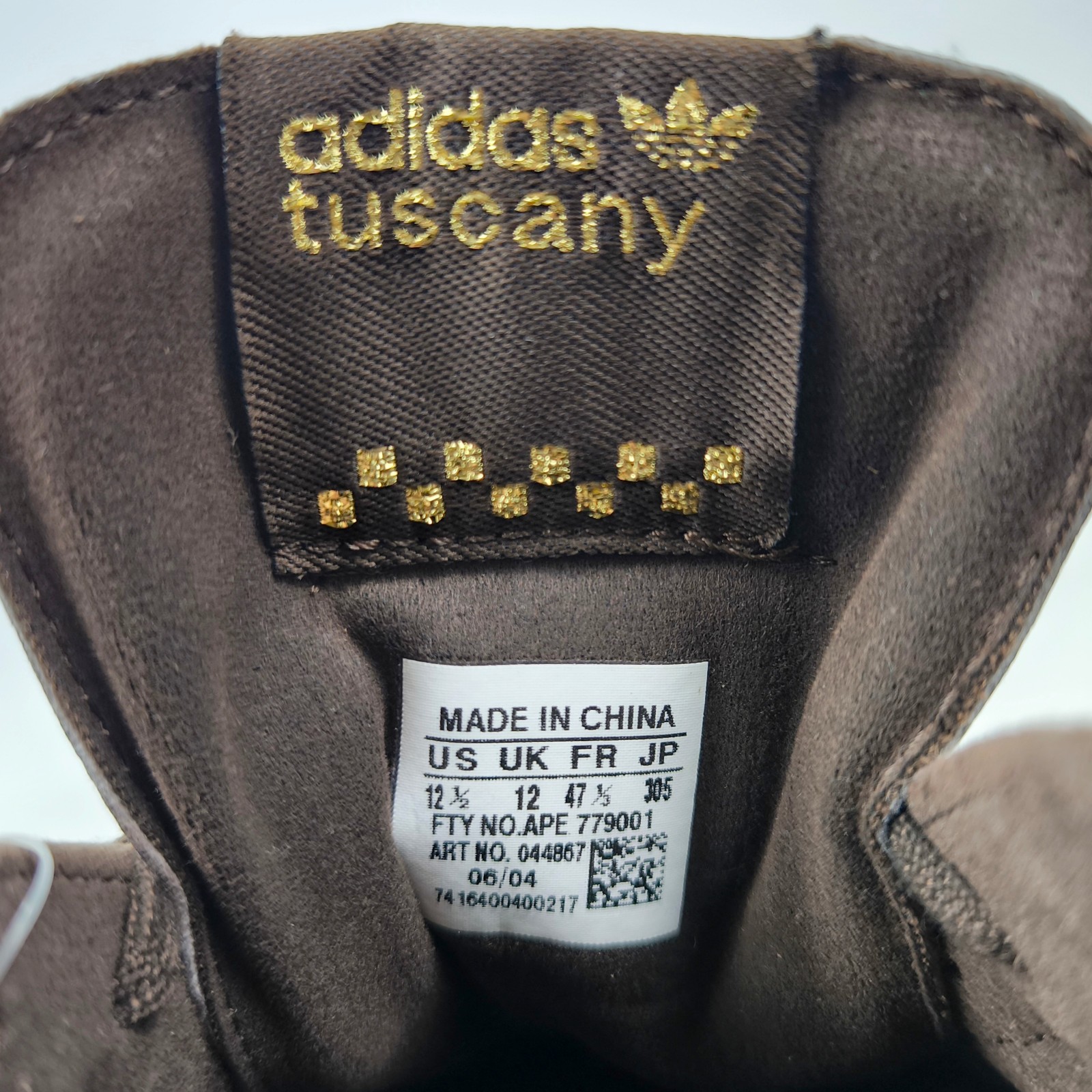 Adidas Tuscany LEA Shoes EUR 47 1/3 UK 12 2004 Suede Leather Brown 044867