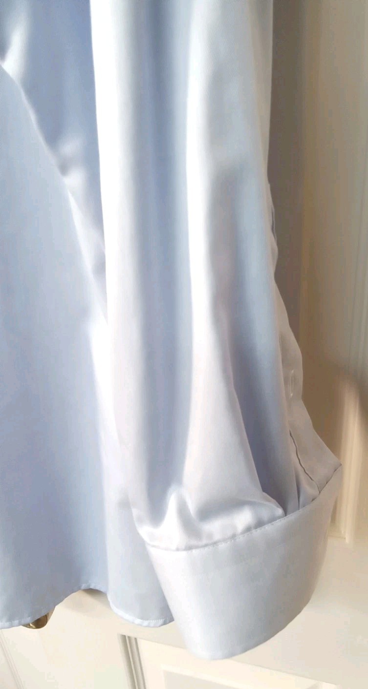 ETON Dress Shirts Men’s Button Up Classic Blue 100% Cotton 46/ 18 EUC