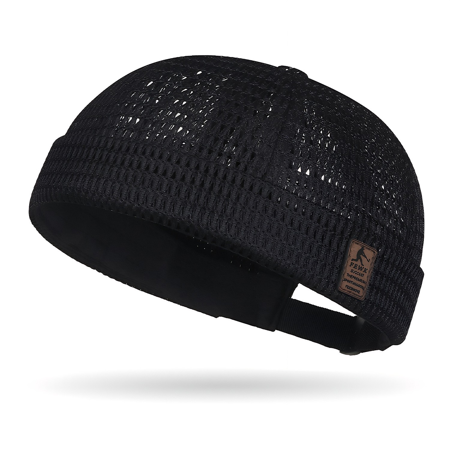 New Men Breathable Quick Dry Mesh Skullcap Brimless Adjustable Docker Beanie Hat