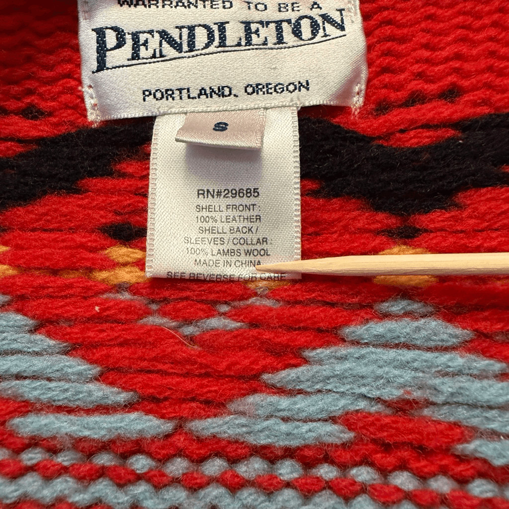 Pendleton | Southwestern Lambswool & Suede Bomber Jacket | Vintage | Size Small
