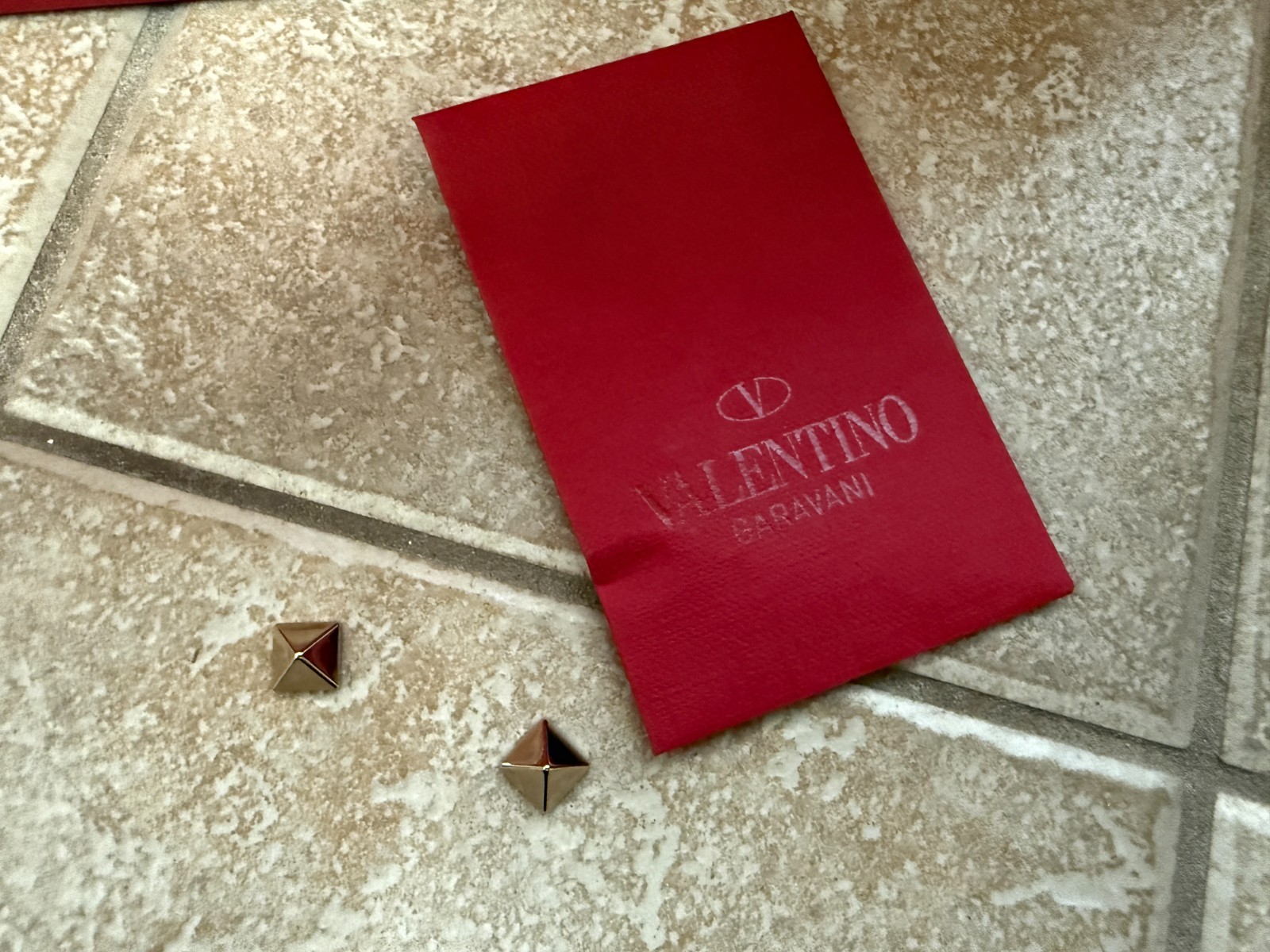 Valentino Rockstar Replacement Studs, Gold Set Of Two Studs in envelope