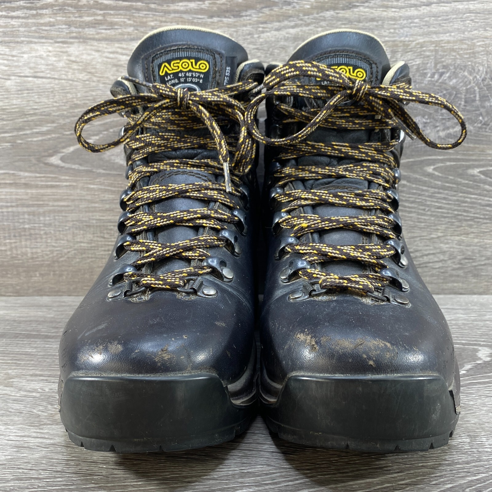 Asolo Men 8 TPS 535 Brown Leather Trial Hiking Backpacking Boots EVO Vibram Sole