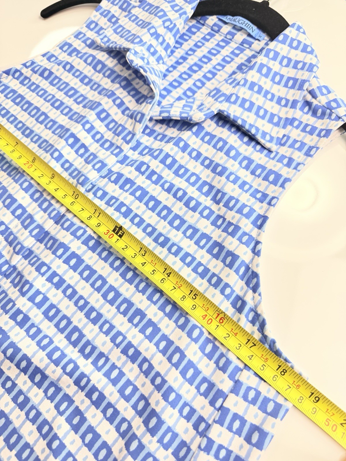 J Mclaughlin Negin Dress in Aberdeen Geo Size M Preppy Nautical Costal Stretch