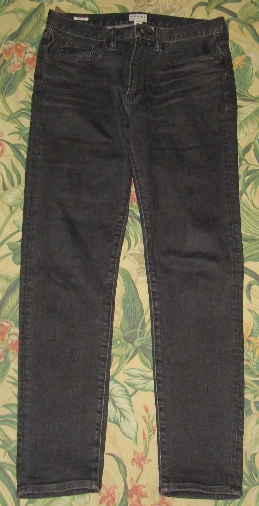 TODD SNYDER Black Skinny Fit Stretch 5 Pocket Denim Jeans 31 x 30