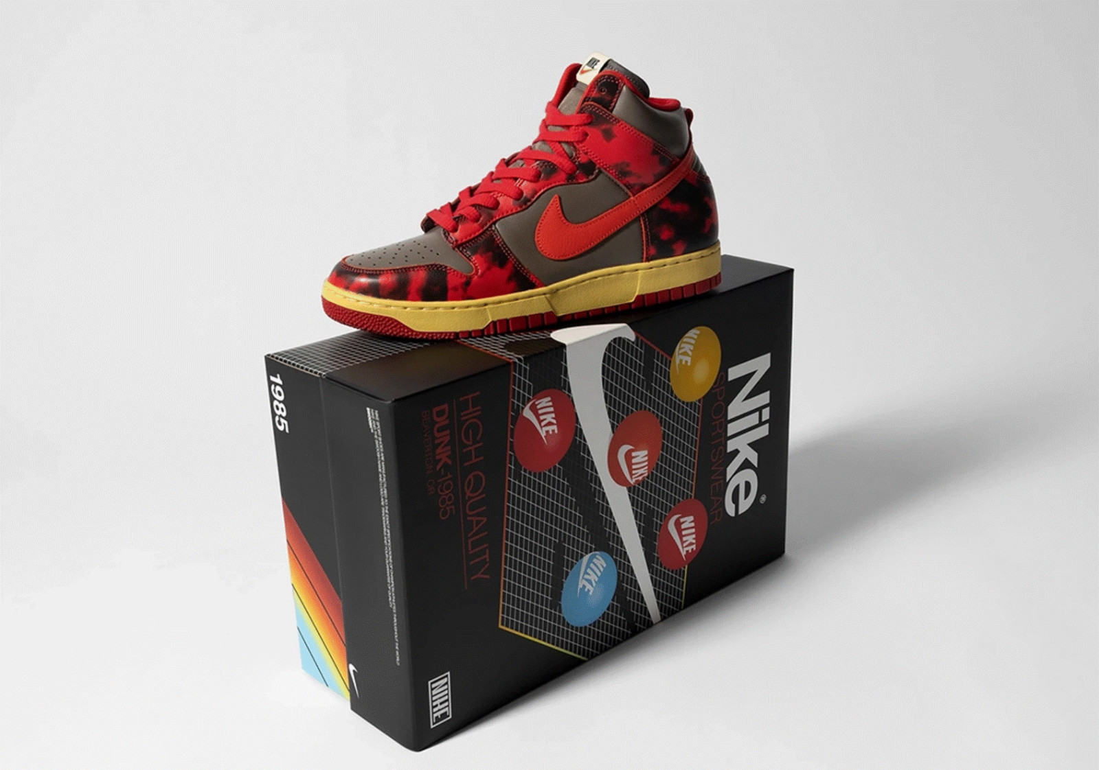 New Nike Dunk High 1985 SP Men’s in University Red/Chile Red Colour Size US 10