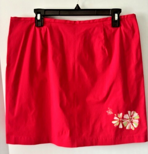 Liz Golf Liz Claiborne Women’s 12 Red Floral Skort Pockets Built‑In Shorts