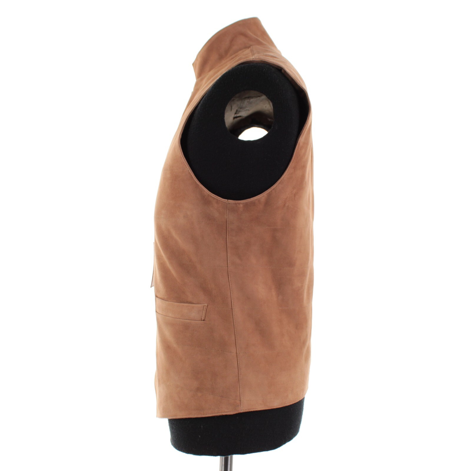 Rifugio NWD Vest / Bodywarmer Size 48 (Small US) In Light Brown Suede Handmade