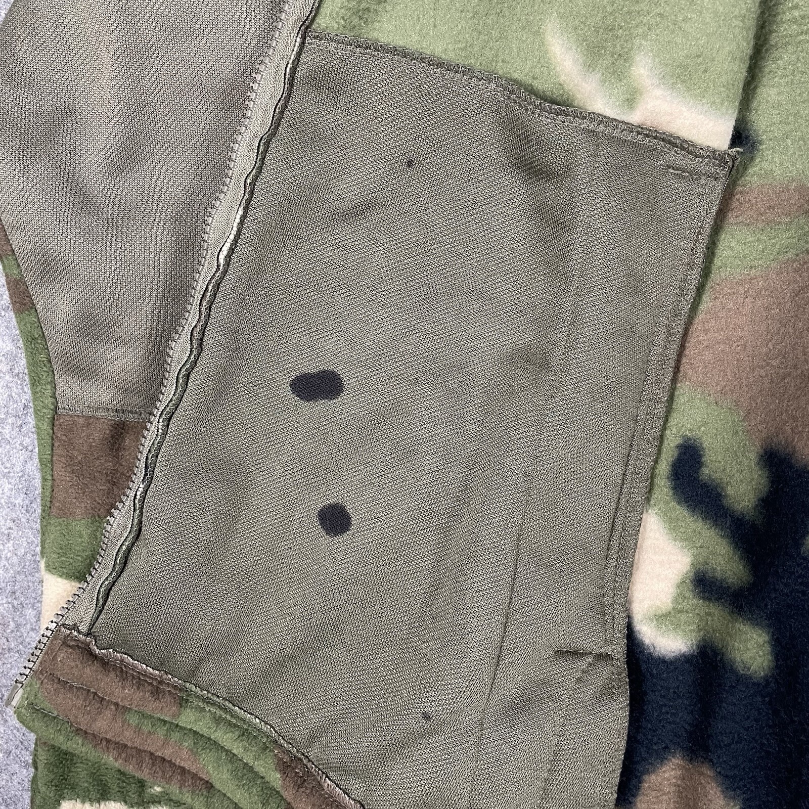 Mil-Tec By Strum Fleece Jacket Mens 2XL Camo Military Winter Full Zip Vintage